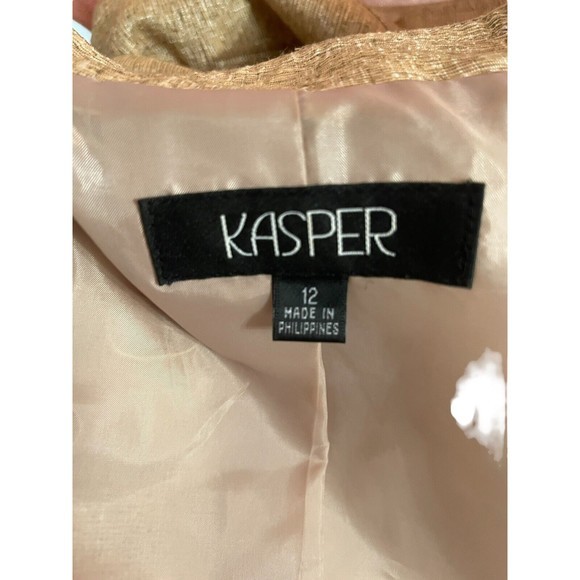 KASPER Skirt Suit‎ Size 12 Two Piece Set  Bonus Belt Executive Career Gold - Picture 10 of 16